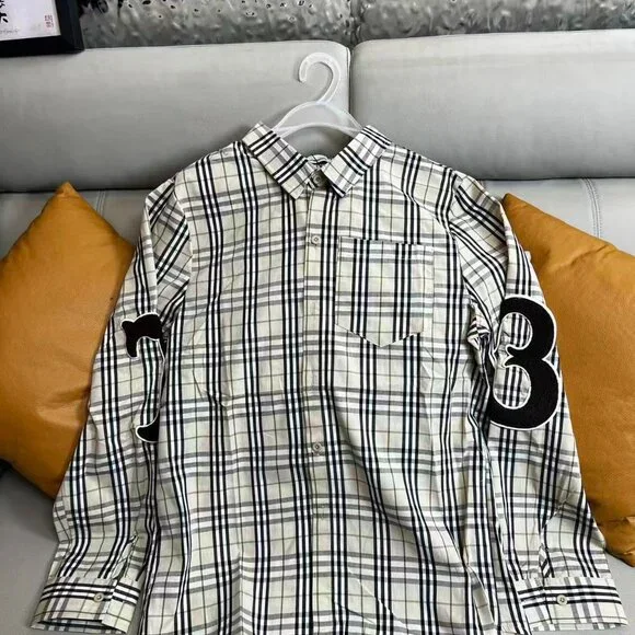 Burberry Check Cuff TB Label Shirt Men's Size S